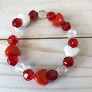 Valentine Bracelet Heart Bracelet Valentine Gifts Beaded Bracelets Bracelets for Girls Girls Bracelets image 1