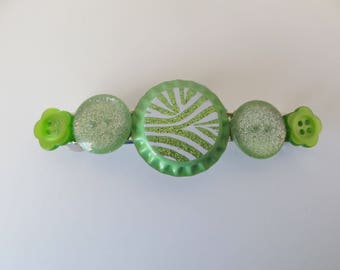 Zebra Bottle Cap Button Barrette- Gifts for Her-Hair Accessories- Barrettes for Girls- Barrettes for Teens- Christmas Gifts