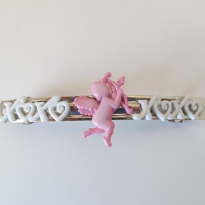 Valentine Cupid Button Barrette- Birthday Gift-Valentine Gift- Barrettes for Women- Barrettes for Girls- Barrettes for Teens