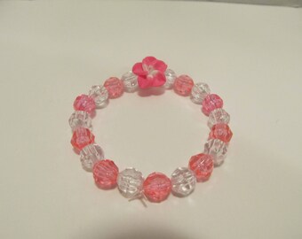 Flower Beaded Bracelet- Birthday Gift- Gifts for Her- Gifts for Girls- Gifts for Kids- Girls Bracelet-Bracelets for Girls- Girls Jewelry