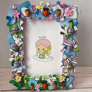 Easter Puzzle Picture Frame- Birthday Gifts- Gifts for Her- Gifts for Girls- Girls Room Decor- Kids Room Decor- Easter Gifts