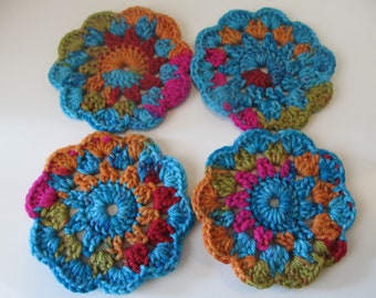 Crochet Coasters- Drink Coasters- Wedding Gift- Housewarming Gift- Cotton Coasters-Gifts for Her- Gifts for Women- Mothers Day Gifts