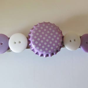 Bottle Cap Button Barrette- Birthday Gift- Hair Accessories- Hair Clip- Barrettes for Teens-Barrettes for Girls- Button Barrette