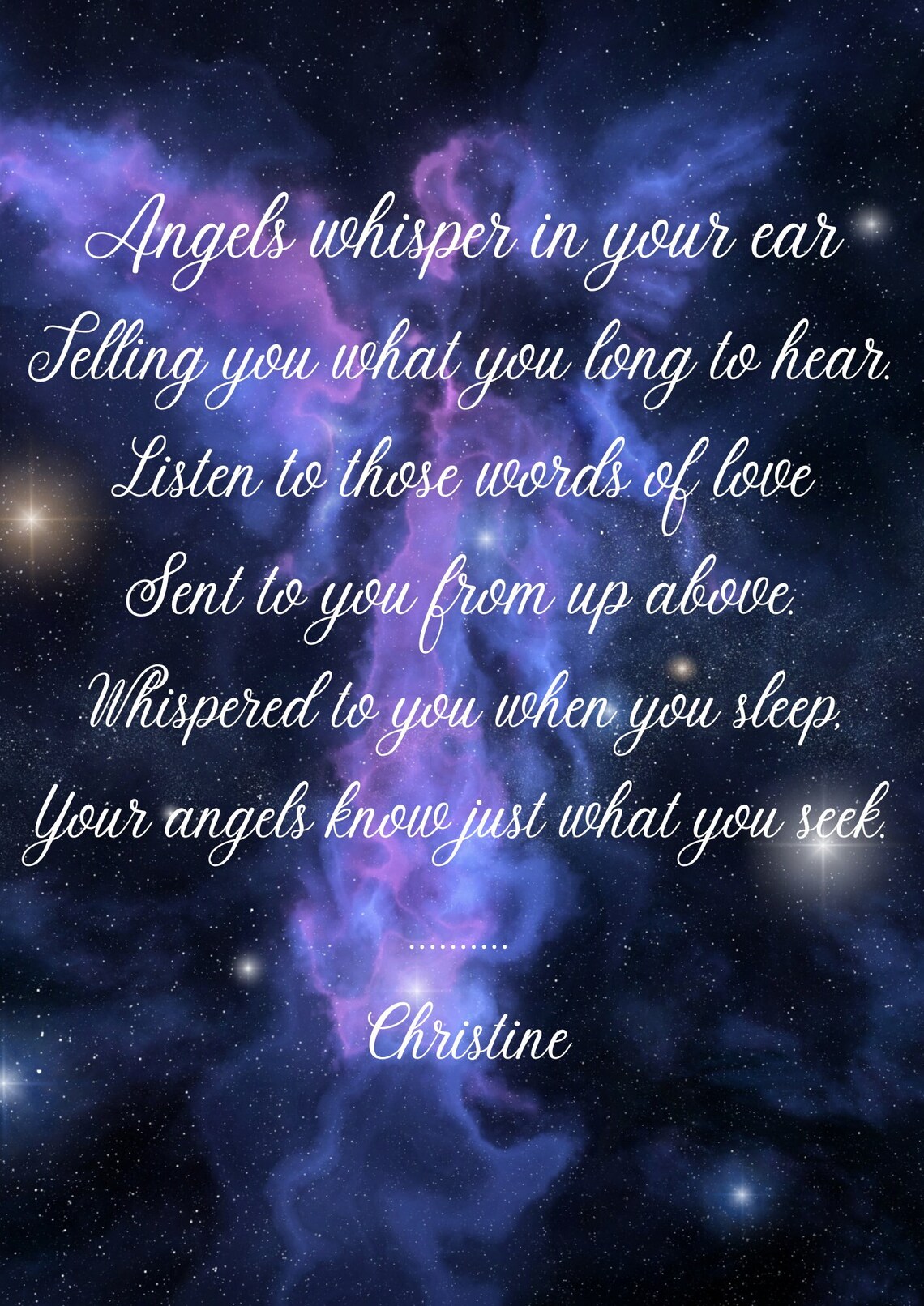 Digital Download Inspirational Angel Poem Angel Wall Art Digital Angel ...