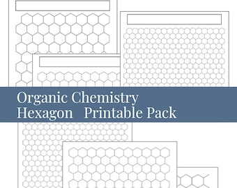 Organic Chemistry Hexagon Printable Template, Instant PDF Download | Mechanism Practice, MCAT Study, Biochem, Note Taking, Sheet,Science