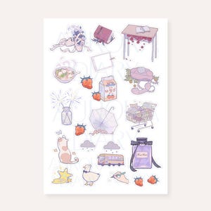 Hoja de pegatinas de First Frost / Pegatinas de ilustración de Nan Hong, novela dramática china, pegatinas de Bujo de C-drama, pegatinas de diario y pegatinas de álbum de recortes