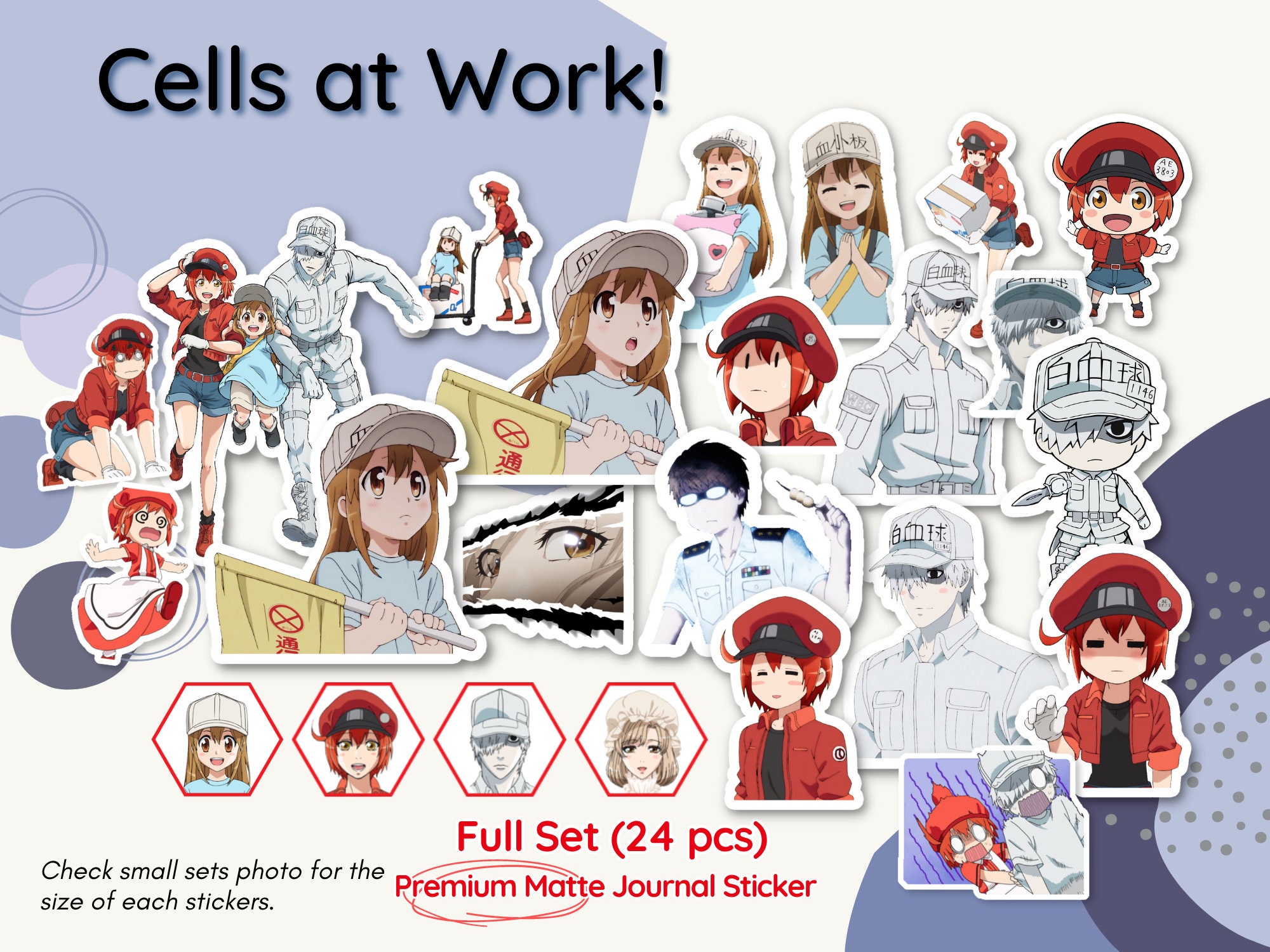 Cells at Work!(hataraku Saibou) Sticker Set