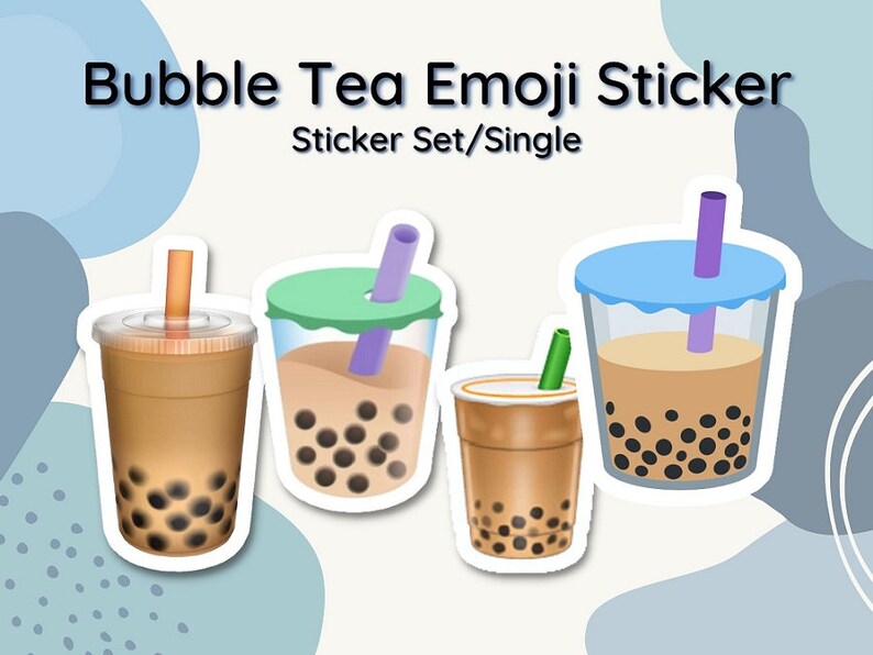 Bubble Tea Emoji Stickers pick Set or Singles Milktea Boba Etsy