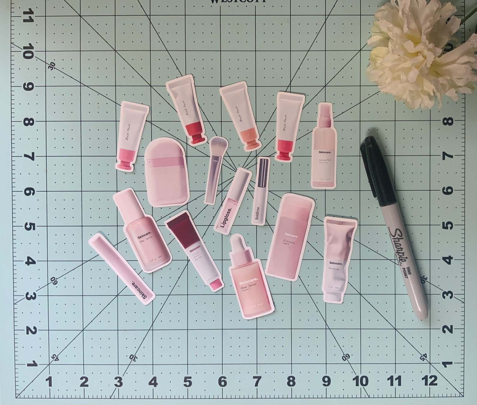 Glossier Inspired Stickers Singles or Set Autocollant Etsy