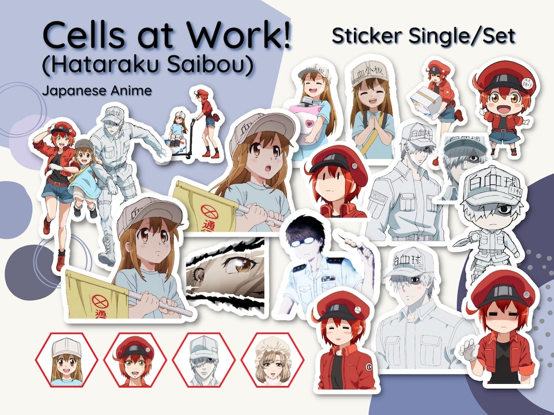 Japanese Anime Hataraku Saibou Cells At Work Comic Set Painting