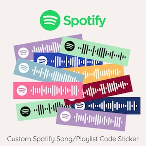 Custom Spotify Song Code Sticker | Personalized Scannable Spotify Playlist/Album Code, laptop sticker, friendship gift, music pop culture