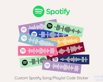 Custom Spotify Song Code Sticker | Personalized Scannable Spotify Playlist/Album Code, laptop sticker, friendship gift, music pop culture