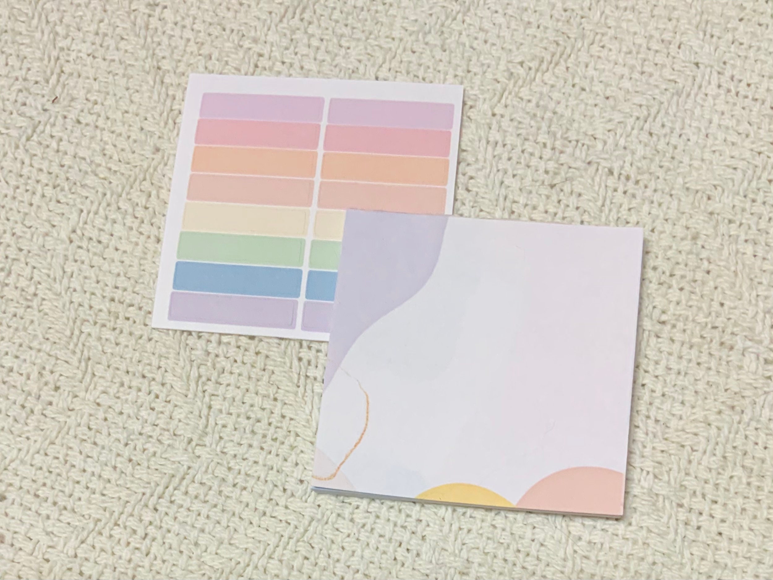 Pastel Color Block Mix Designs Memo Pad aesthetics pink Etsy