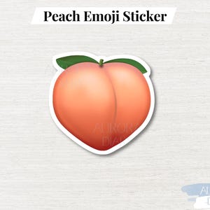 Adesivo emoji pesca / Adesivo per laptop, Pacchetto adesivi per diario, Pesca, Carino, Kawaii, Frutta, adesivo estetico, adesivo emoji per iPhone, impermeabile