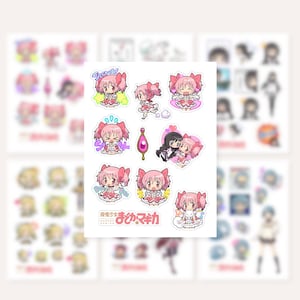 Puella Magi Madoka Magica Sticker Sheets | Anime Journal Planner Sticker, Shoujo Manga Sticker, magical girl, mahou shoujo sticker