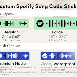 Custom Spotify Song Code Sticker | Personalized Scannable Spotify Code ...