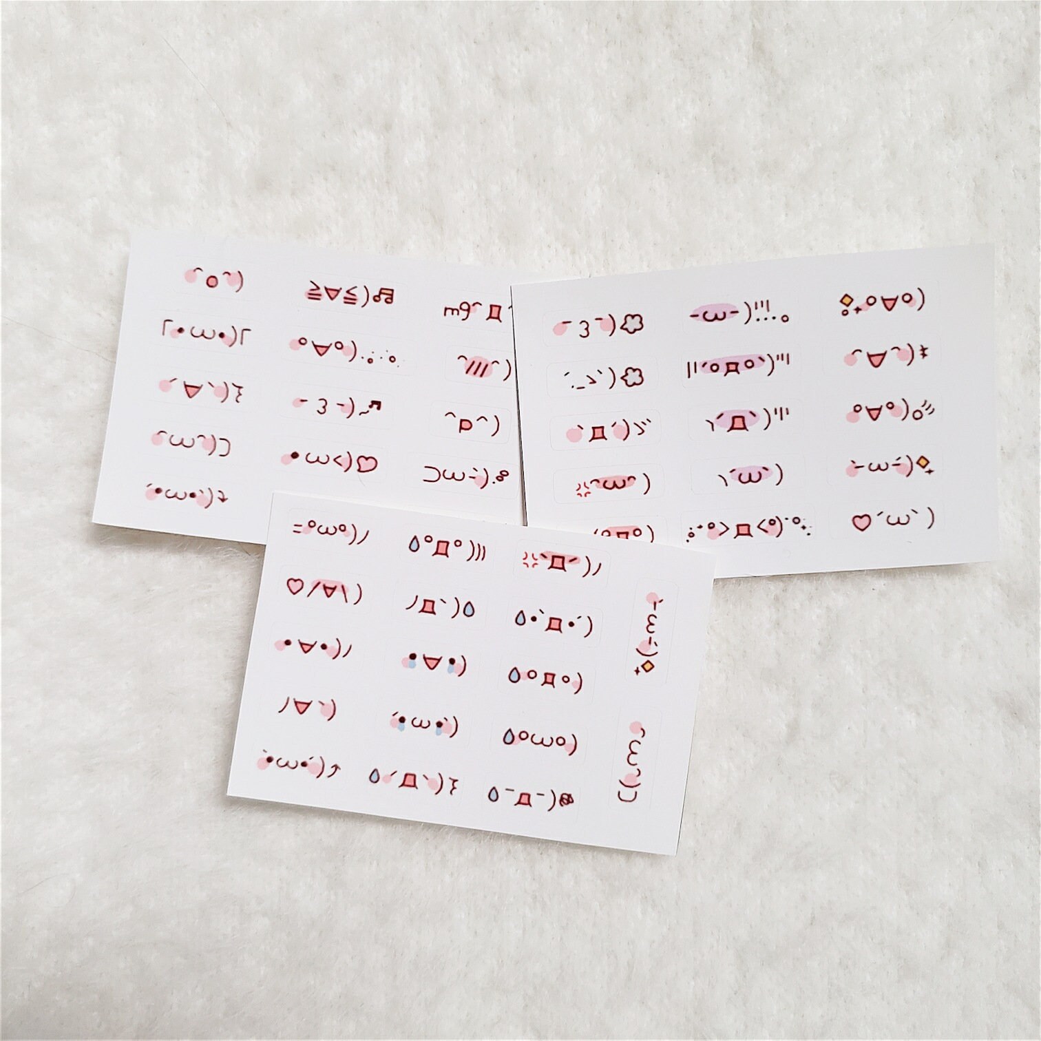 Cute Japanese Emoji Sticker Sheet Set Kaomoji Emoticon Etsy