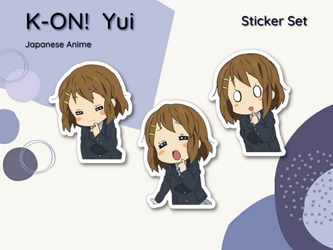 Japanese Anime K-ON Yui's 3 Pieces Sticker Set Manga 