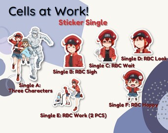 cells at work red blood cell with BACK PRINT - Red Blood Cell - Sticker