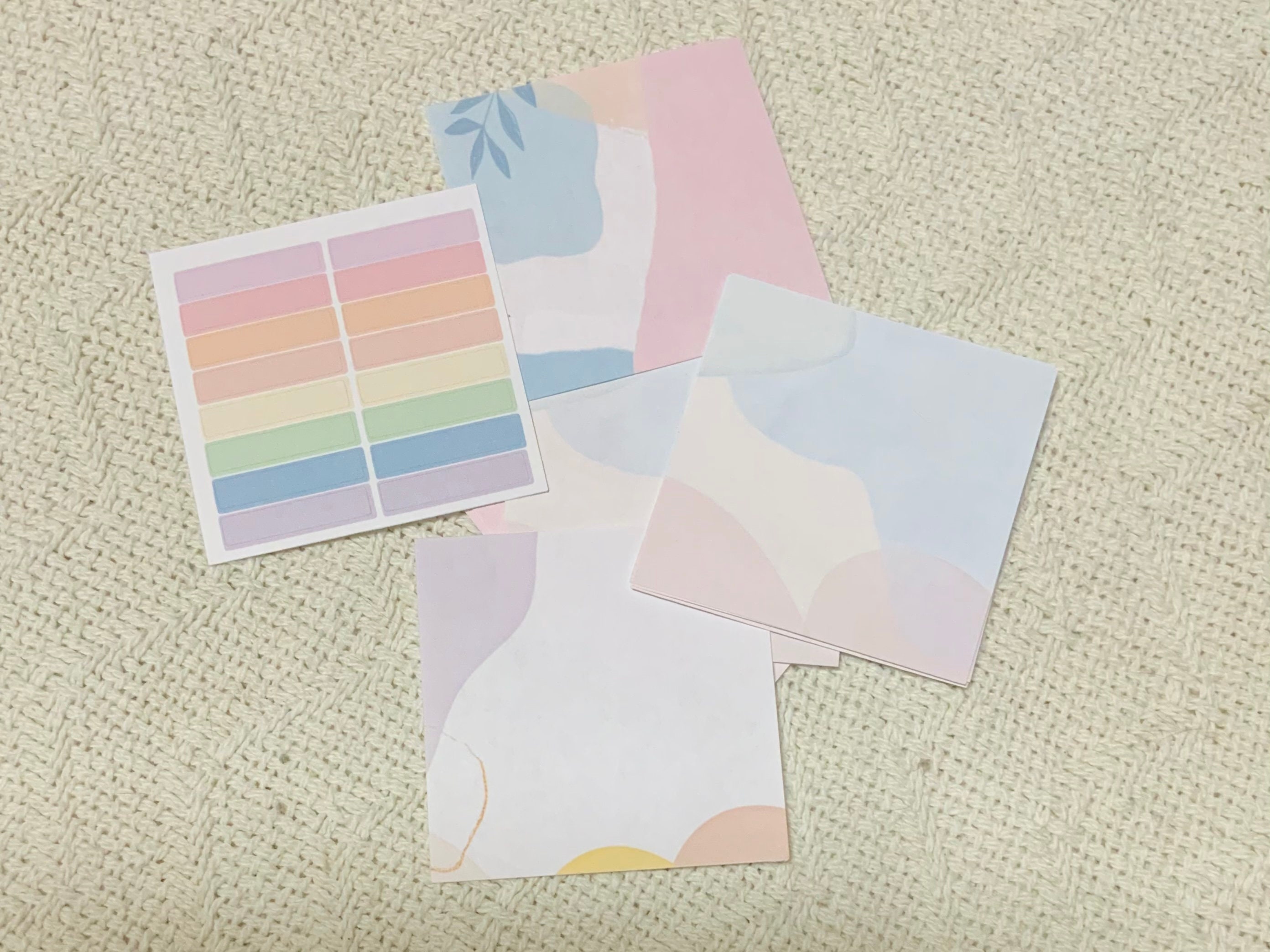 Pastel Color Block Mix Designs Memo Pad aesthetics pink Etsy