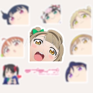 Love Live! Corner Face Character Stickers | Japanese Anime Game, Journal Sticker Laptop Sticker, Kawaii Manga school girl sticker