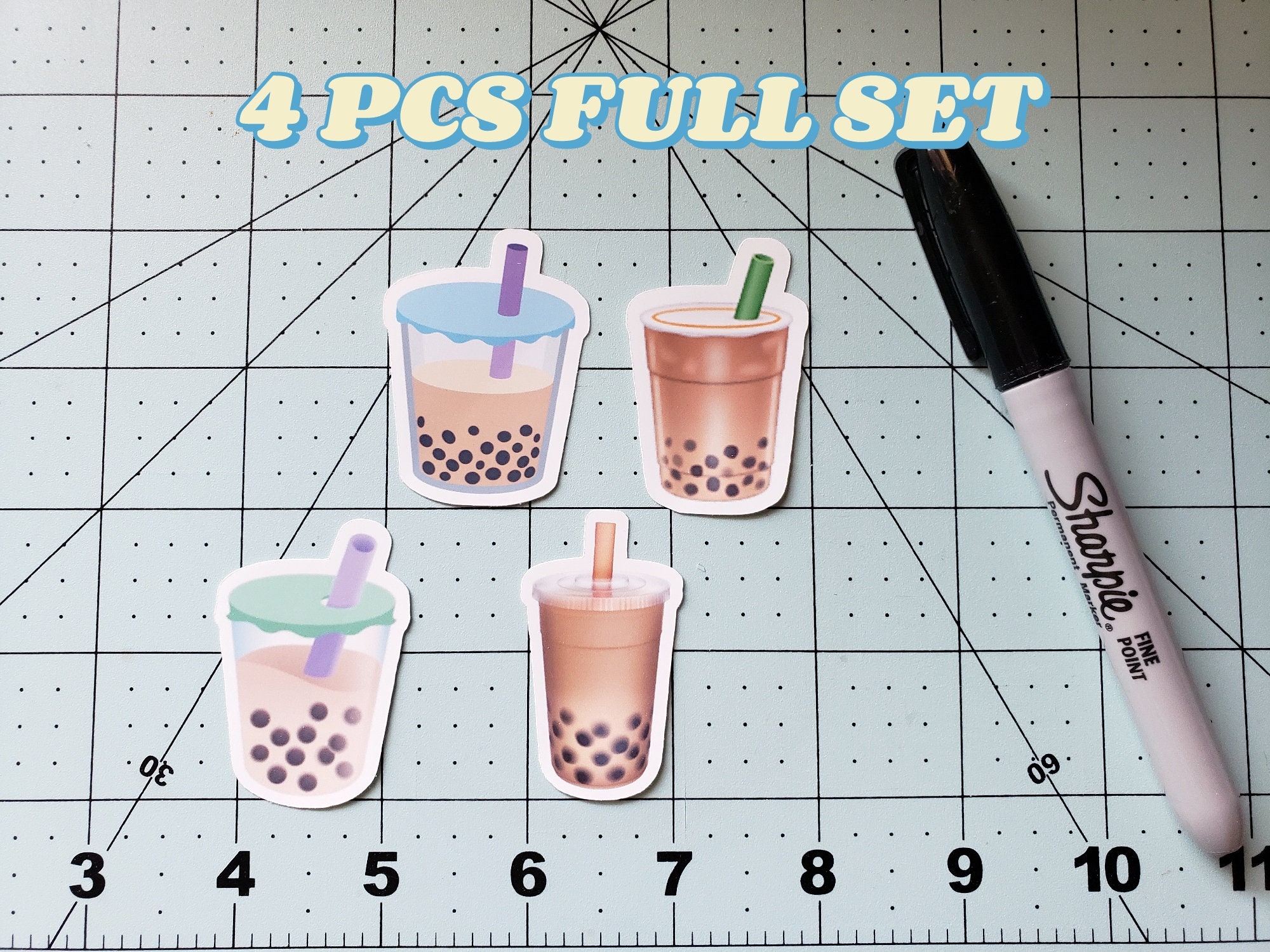 Bubble Tea Emoji Stickers pick Set or Singles Milktea Boba Etsy