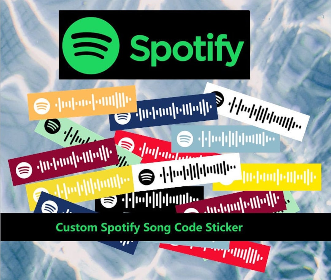 Custom Spotify Song Code Sticker Personalized Scannable Spotify Code