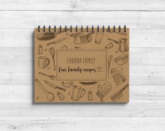 Family Recipe Book, English Version, Personalized Recipe Book, Family Cookbook, Family Memories