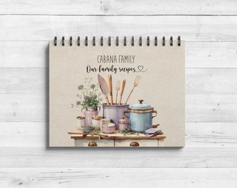Family Recipe Book, English Version, Personalized Recipe Book, Family Cookbook, Family Memories