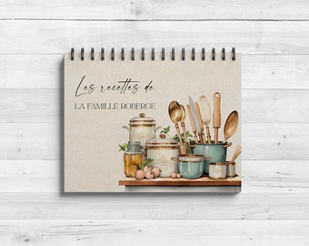 Family recipe book, Personalized recipe book, Family cookbook, family memories