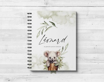 Koala baby book - birth book - birth gift - souvenir book - baby journal - 0-1 year journal - baby shower gift