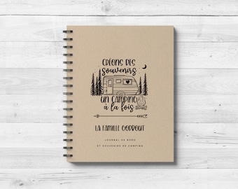 Journal de camping - Journal de bord - Livre souvenirs de camping - Souvenirs de voyage