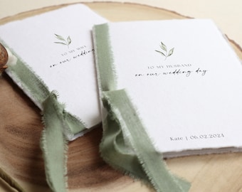 Wedding vows books, Vows journal, Wedding vows notebooks, Marriage vows, Cotton ribbon, Handmade books, Wedding vows