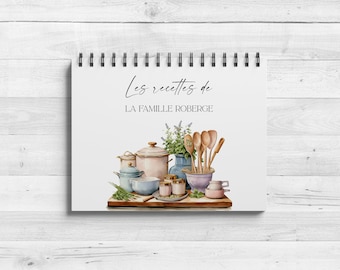 Family recipe book, Personalized recipe book, Family cookbook, Family memories