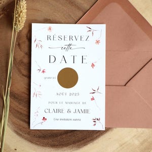 Save the date mariage - Carte à gratter - réservez cette date