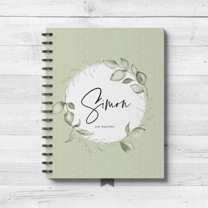 Baptism guest book - Olivier collection - souvenir book - birth gift - baby diary - Baptism gift