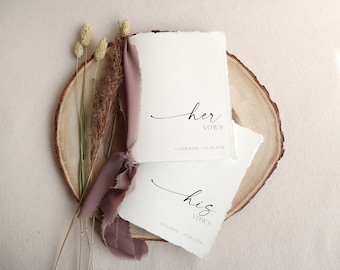Wedding vows books, Vows journal, Wedding vows notebooks, Marriage vows, Silk ribbon, Handmade books, Wedding vows