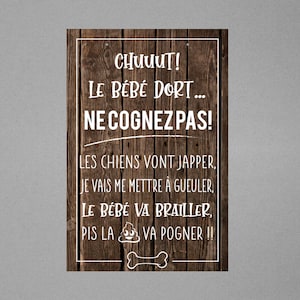 Affiche Humoristique Sur Coroplast Des Chiens Fous Vivent Etsy