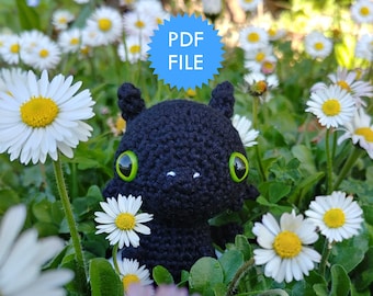 Dragon amigurumi crochet pattern, pdf doll pattern for beginners