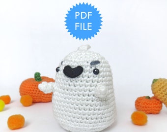 Amigurumi Halloween pattern, crochet ghost pattern