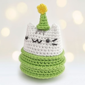 Amigurumi cat, Christmas tree cat crochet pattern, Amigurumi pattern Christmas, Crochet Christmas ornaments