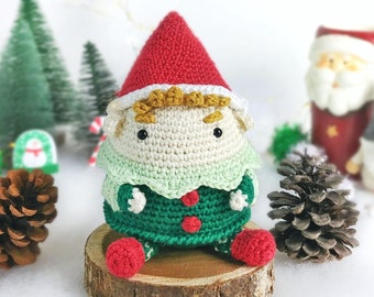 Amigurumi pattern Christmas, Christmas gnome pattern, Crochet gnome, Elf doll crochet pattern, Christmas crochet