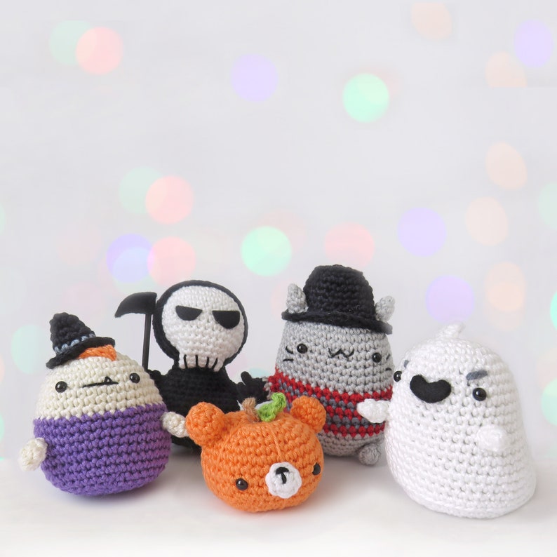 Halloween crochet pattern, amigurumi halloween pattern, amigurumi cat, crochet cat pattern, amigurumi animal patterns, crochet pumpkin image 5