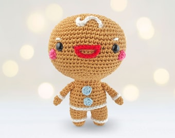 Gingerbread man amigurumi pattern, Amigurumi pattern Christmas, Christmas amigurumi crochet pattern