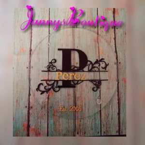 Personalized Monogram Glass Cutting Board