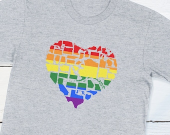 Gay Pride Shirt LGBT Pride Shirt Love Not Hate Gay Pride in All 50 States Gay Pride Shirts Queer Pride Bisexual Pride Gay Pride Flag Shirt