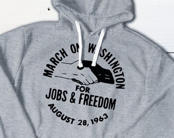 US Civil Rights Shirt March on Washington for Jobs and Freedom August 28 1963 US History Vintage Button Equal Right Shirt Black History