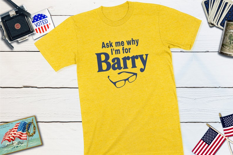 Vintage Political Campaign Button Barry Goldwater Presidential Campaign Button Shirt Retro Sixties American Politics Shirt Republican Party Yellow Shirt