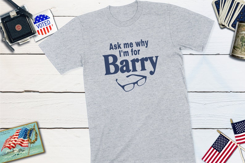 Vintage Political Campaign Button Barry Goldwater Presidential Campaign Button Shirt Retro Sixties American Politics Shirt Republican Party Grey Shirt