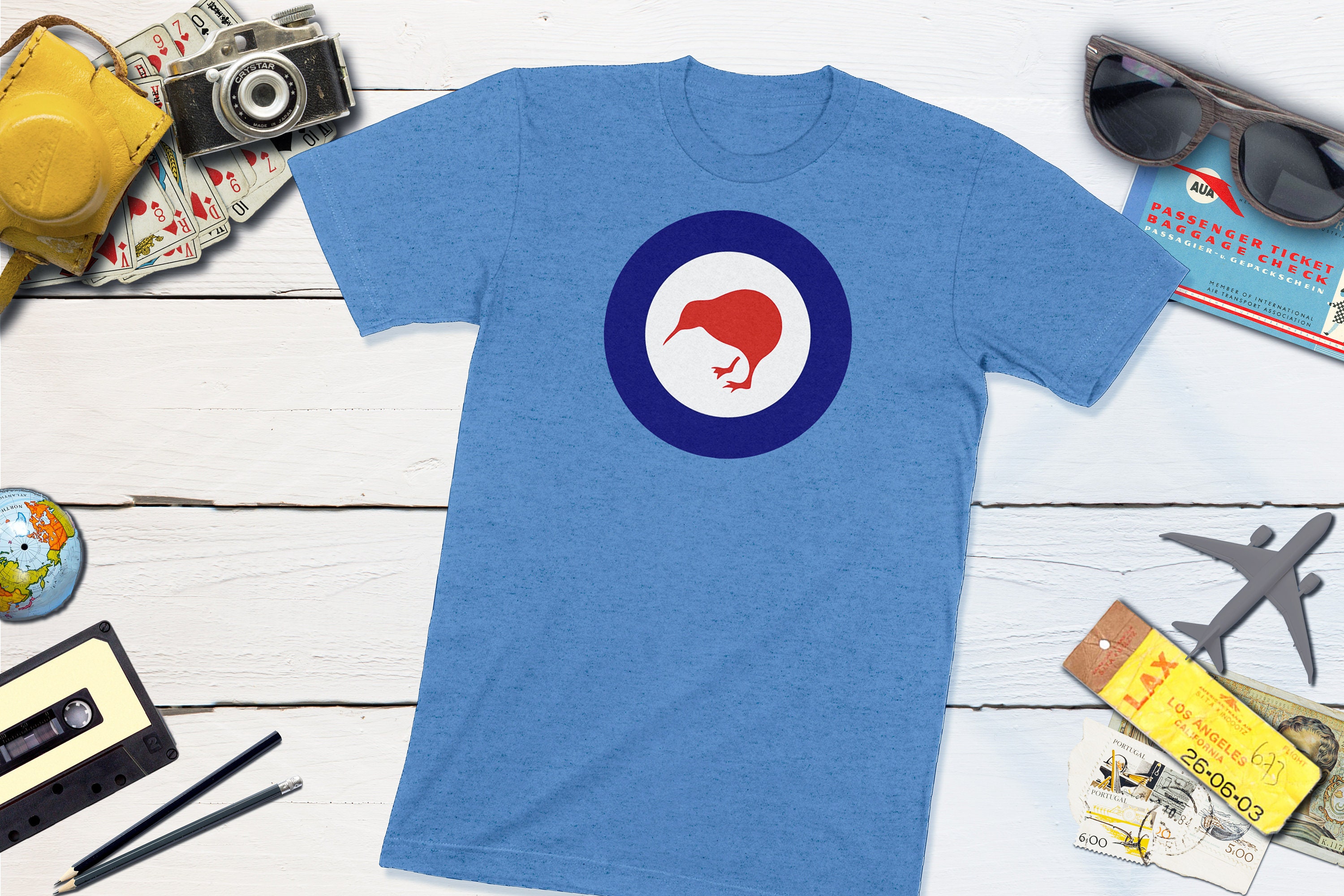 New Zealand Roundel RNZAF Kiwi Bird Tshirt New Zealand Shirt Royal New Zealand Air Force Roundel New Zealand Travel Shirt
